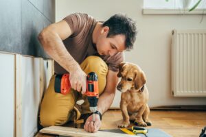 Homeowner Husband Completing DIY Construction